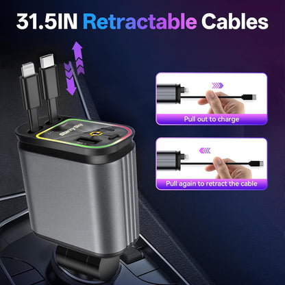 New Car Retractable Fast Car Charger