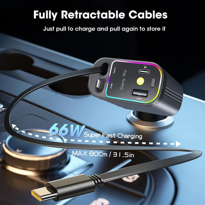 New Car Retractable Fast Car Charger
