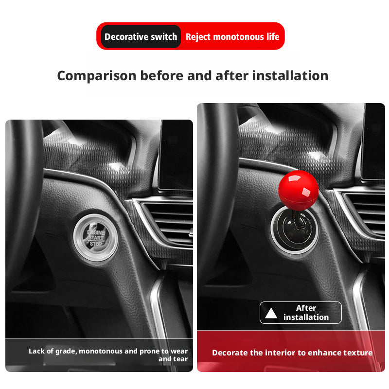 🚗 Premium Car Start/Stop Button Cover