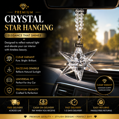 Crystal Star Car Hanging Ornament ✨