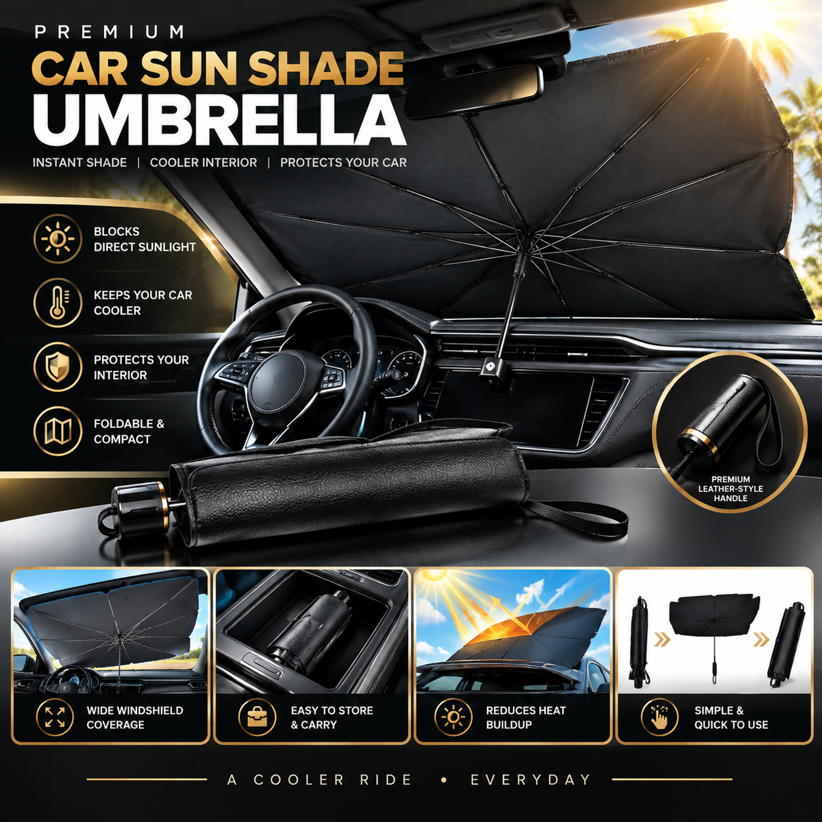 Car Sun Shade Umbrella