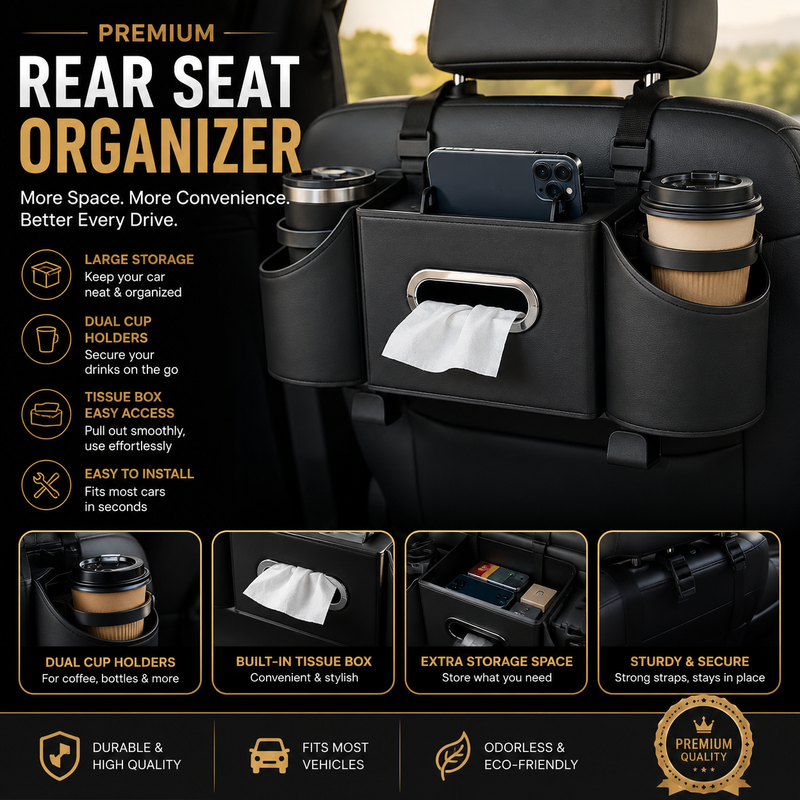 4 in 1 CAR REAR SEAT STORAGE ORGANIZER