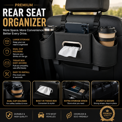 4 in 1 CAR REAR SEAT STORAGE ORGANIZER