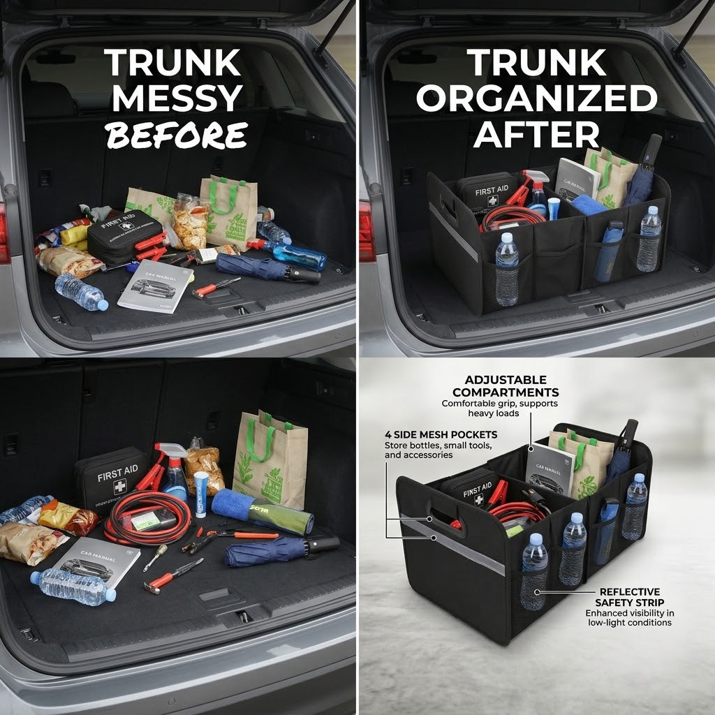 Premium Car Trunk Organizer – Keep Your Car Clean & Organized