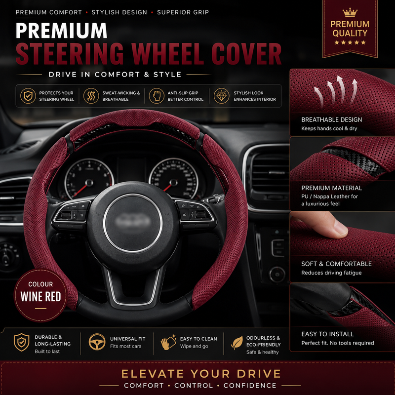 Premium Universal Steering Wheel Cover
